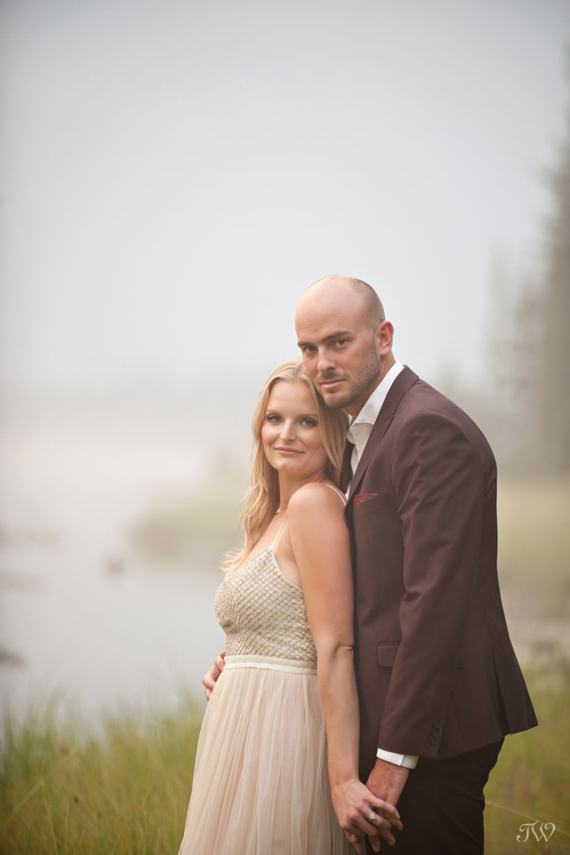 Spray Lakes engagement session captured by Tara Whittaker Photography