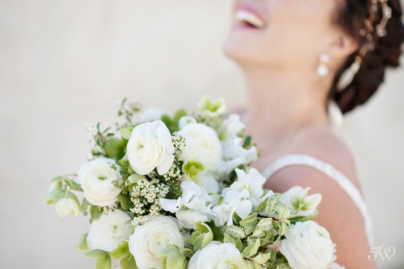 Bride with her bouquet royal wedding inspiration by Tara Whittaker Photography